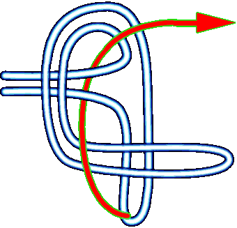 тройной плетеный узел - завязывание